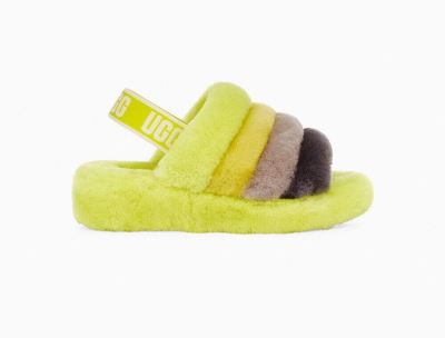 UGG Fluff Yeah Slide Womens Slippers Green - AU 501JI